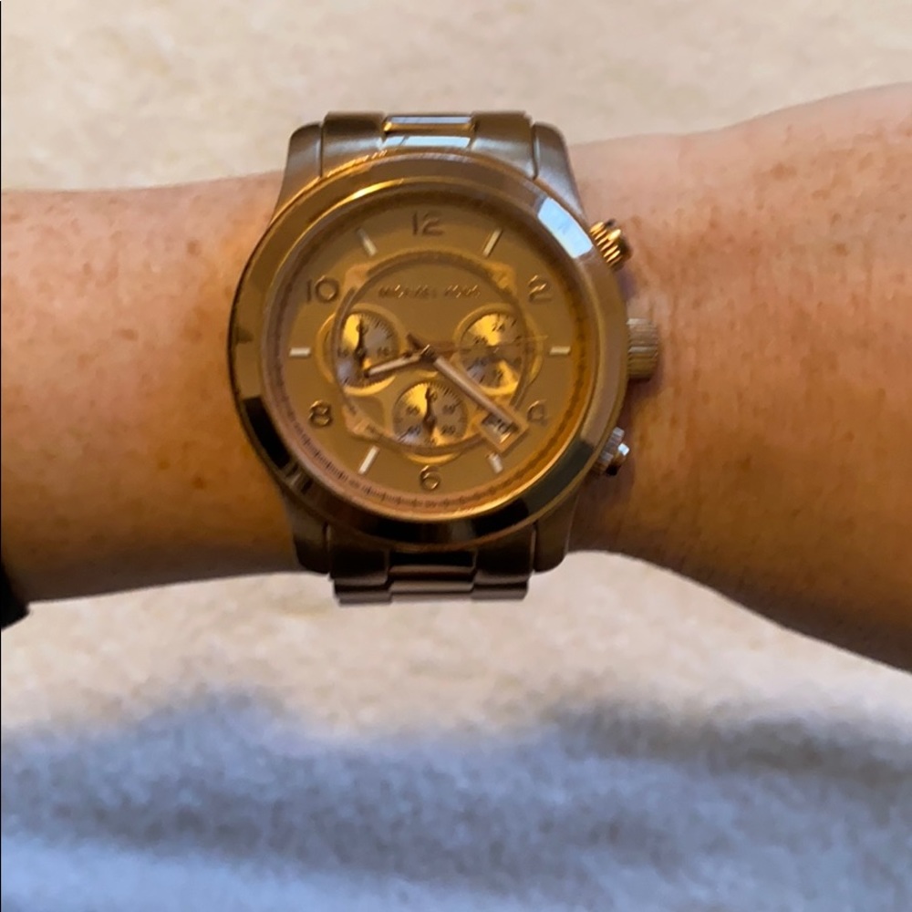 Michael Kors rose gold oversize watch